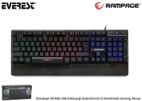 Everest Rampage KB-R66 USB Gökkuşağı Aydınlatmalı Q Multimedia Gaming Klavye - 1